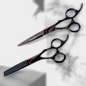 Groomer.dk Black Swan Scissor Set - 6.5 Inch - Professional Dog Grooming Scissor