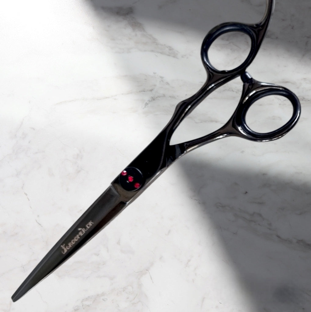 Groomer.dk Black Swan Straight Scissor 6.5 - Inch - Professional Dog Grooming Scissor