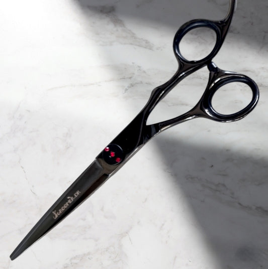 Groomer.dk Black Swan Straight Scissor 6.5 - Inch - Professional Dog Grooming Scissor