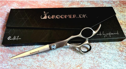 Groomer.dk Blue Stone Straight Scissors - 7 Inch