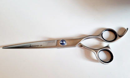 Groomer.dk Blue Stone Straight Scissors - 7 Inch