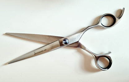 Groomer.dk Blue Stone Straight Scissors - 7 Inch