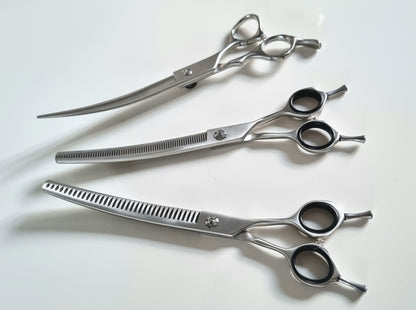 Groomer.dk Curved Thinner Scissor  - 7.5 Inch - Professional Dog Grooming Scissor