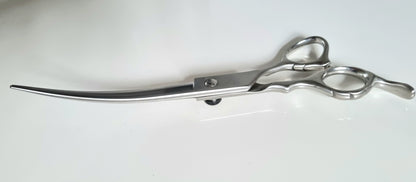 Groomer.dk Curved Red Stone Scissor - 7.5 Inch - Professional Dog Grooming Scissor