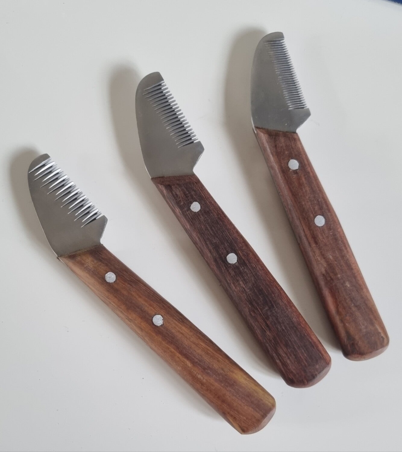 Groomer.dk Ergo Stripping Knife - Set of 3 - Professional Dog Grooming Tool