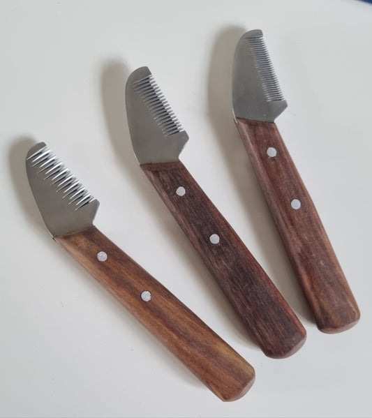 Groomer.dk Ergo Stripping Knife - Set of 3 - Professional Dog Grooming Tool