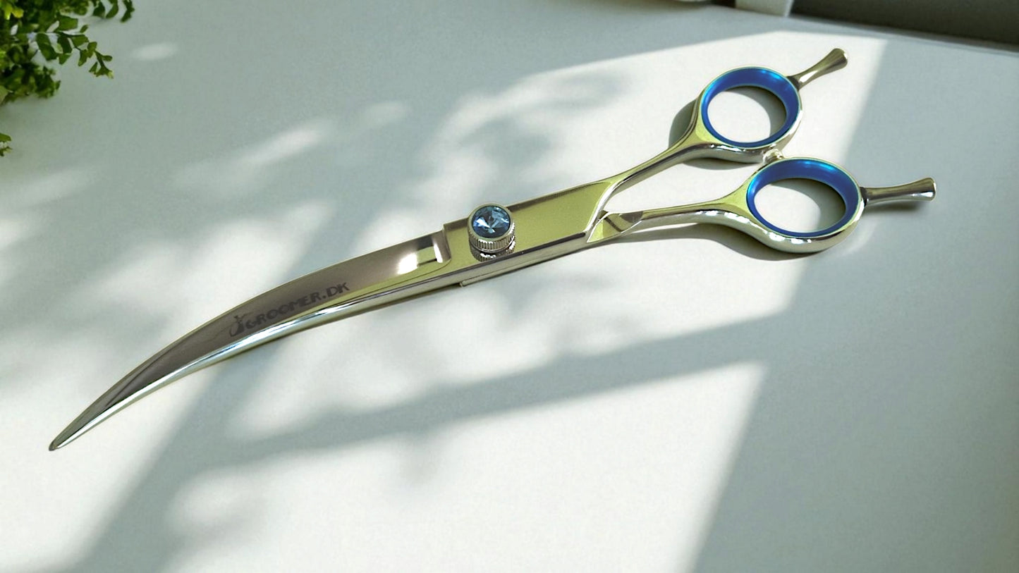 Groomer.dk Blue Stone Extra Curve - 7 Inch - Professional Dog Grooming Tool