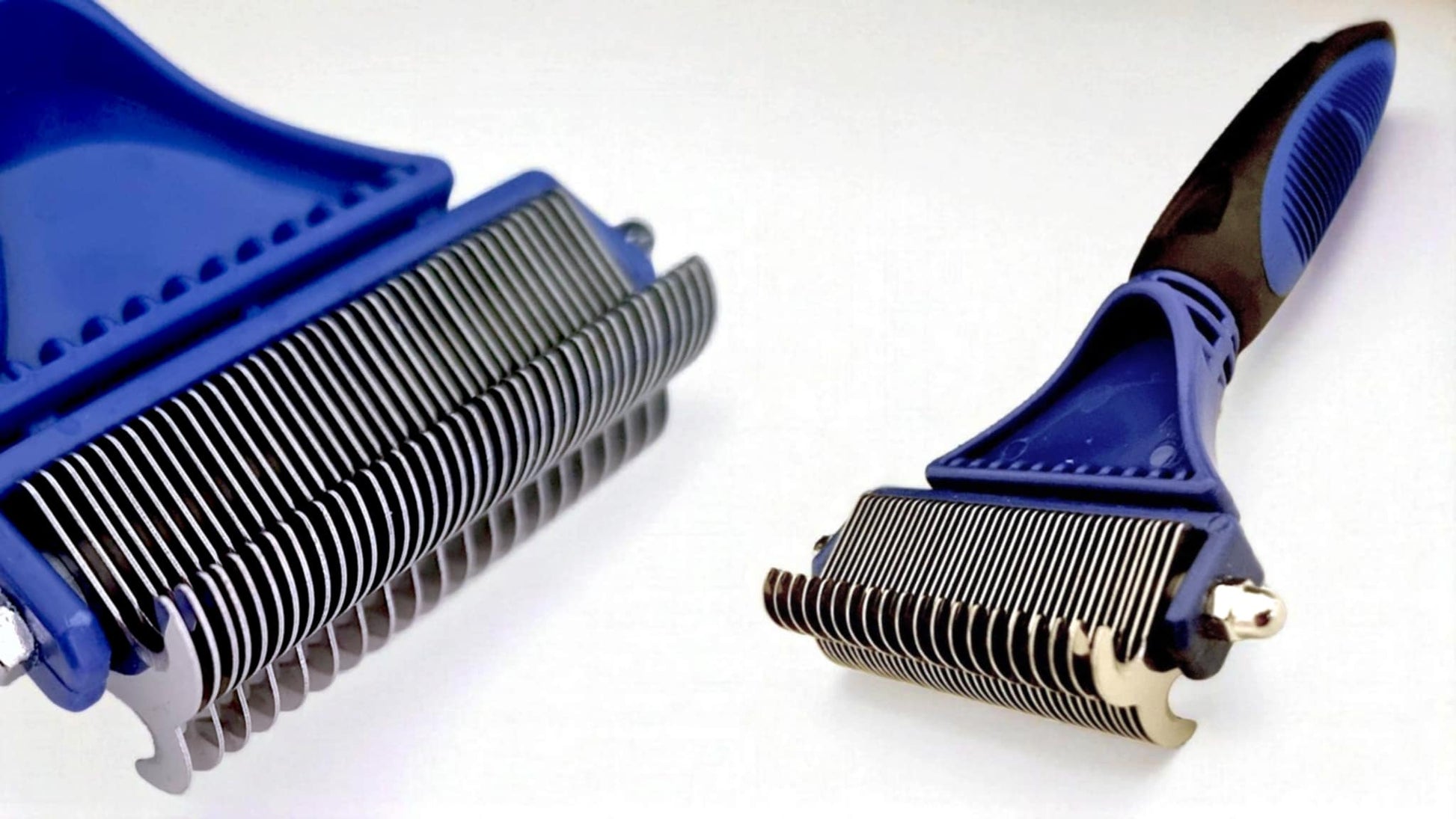 Groomer.dk Extra Fine Twin King 2in1 Undercoat Rake - Professional Undercoat Rake