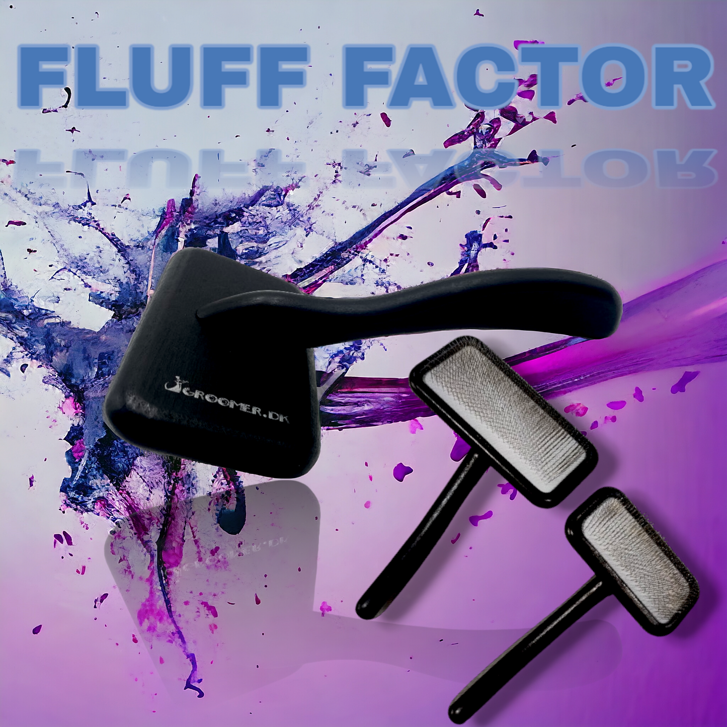 Groomer.dk Fluff Factor Slicker Brush - Professional Dog Grooming Brush