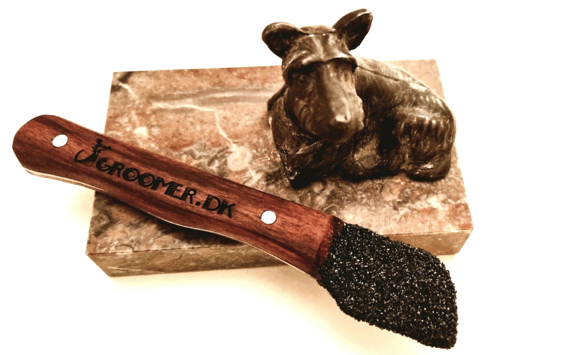 Groomer.dk Diamond "MINI SHORTY" Wood - COARSE - Professional Dog Grooming Tool