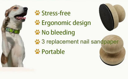 Ergonomic Wooden Nail File - Professional Dog Grooming Tool