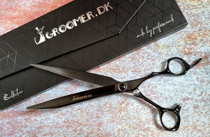 Groomer.dk Raven Long Straight Scissor - 8.5 Inch - Professional Dog Grooming Scissor