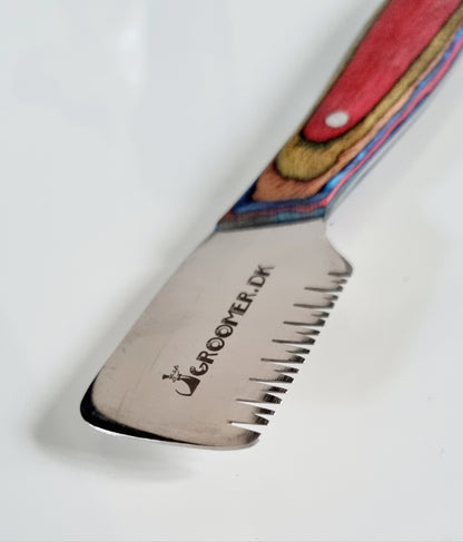 Groomer.dk Rainbow Edition Knife - DOUBLE COARSE - Professional Dog Grooming Tool