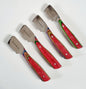Groomer.dk Rainbow Stripping Knife - Set of 4 (SLANT TOOTH) - Professional Dog Grooming Tool