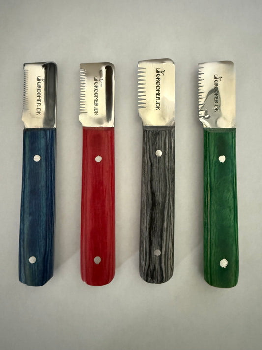 Groomer.dk Retro Stripping Knife - Set of 4 - Professional Dog Grooming Tool