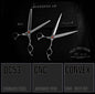 Groomer.dk Silver Shark Professional Scissor Set - 8 Inch - Professional Dog Grooming Scissor