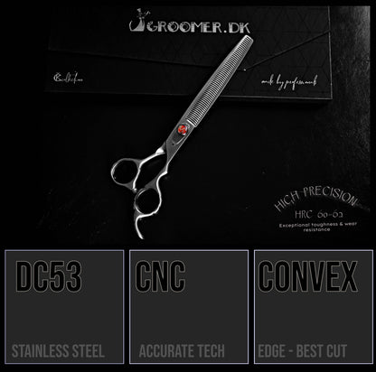 Groomer.dk Silver Shark Thinner Scissor - 8 Inch - Professional Dog Grooming Scissor
