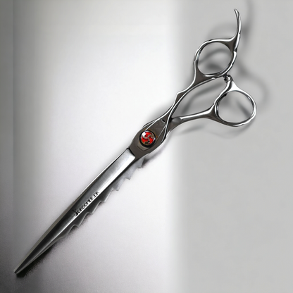 Groomer.dk Silver Shark Straight Scissor - 8 Inch - Professional Dog Grooming Scissor