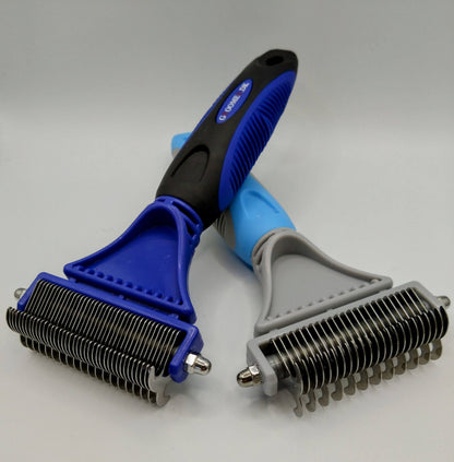 Groomer.dk Extra Fine Twin King 2in1 Undercoat Rake - Professional Undercoat Rake